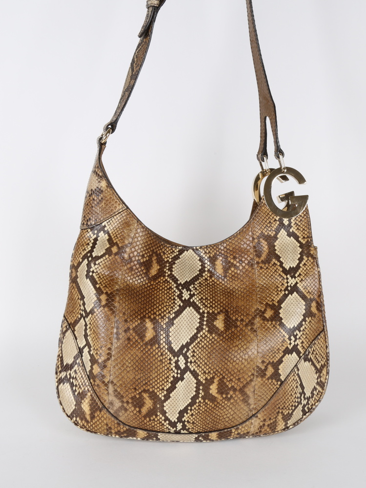 Gucci Charlotte Medium Python Brown Bag www.luxurybags