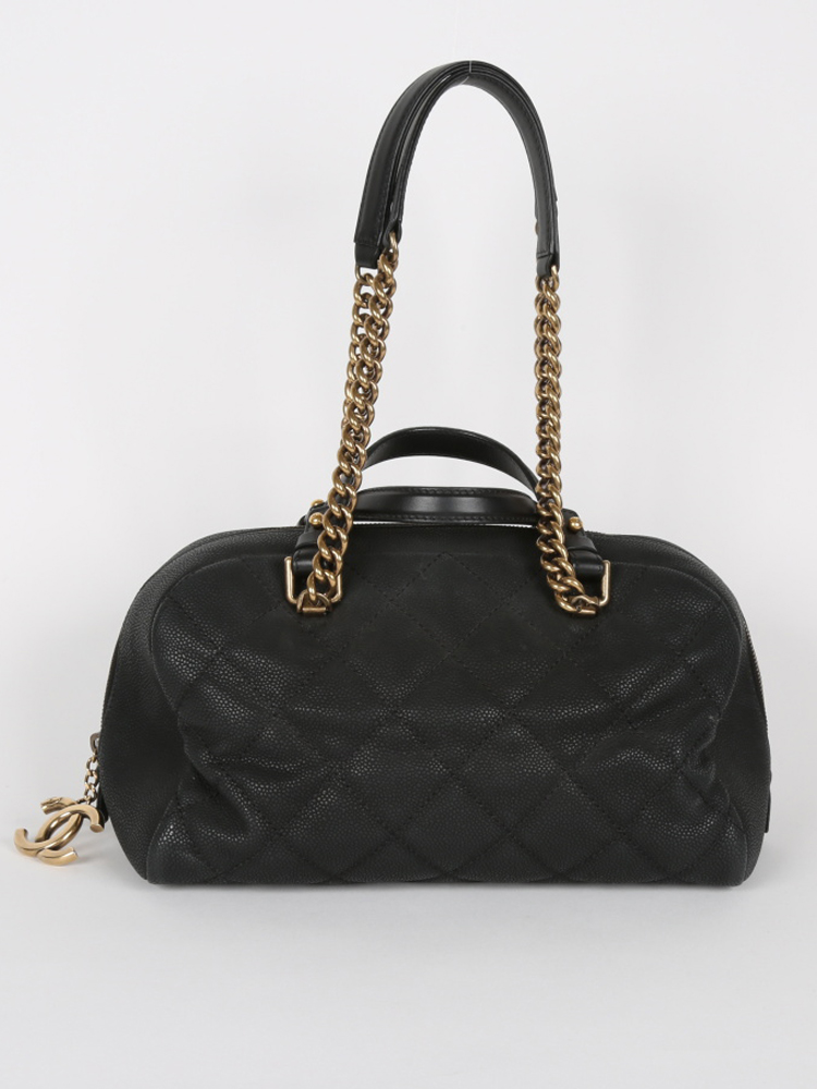 Chanel Smooth Caviar Leather Boston Bag www.luxurybags