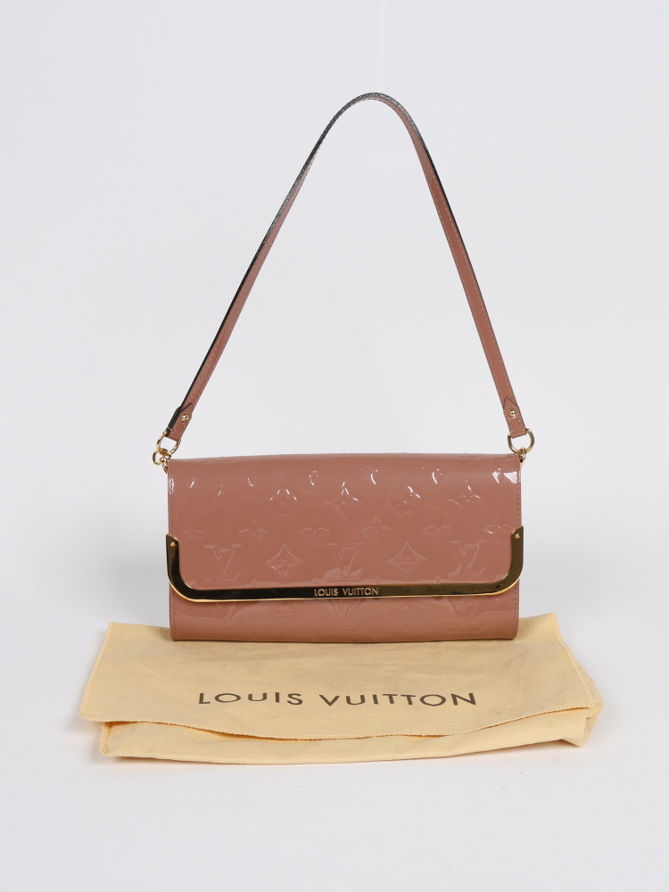 Louis Vuitton Rossmore MM Monogram Vernis Leather Rose Velours www.luxurybags
