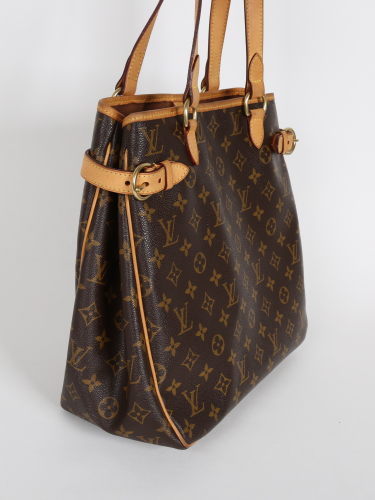 Louis Vuitton Batignolles Handbag Monogram Canvas Vertical Brown 2168822