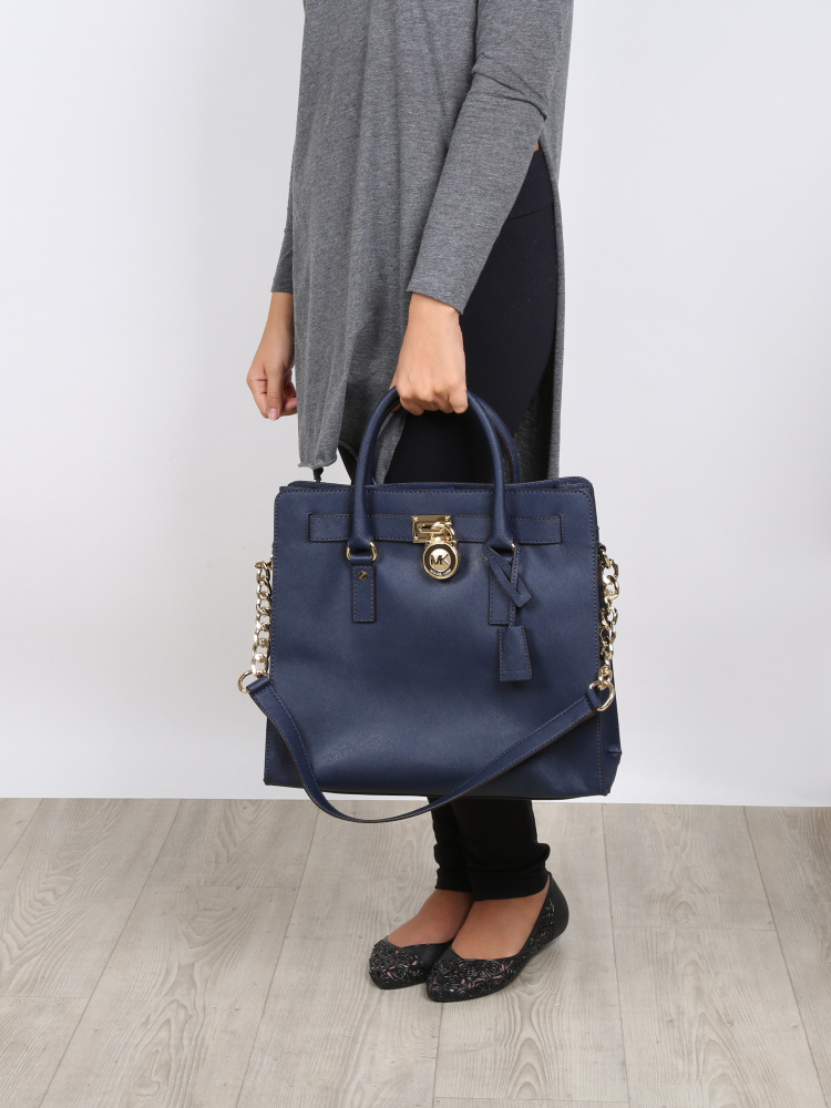 Michael Kors - Hamilton Large Saffiano Leather Navy 