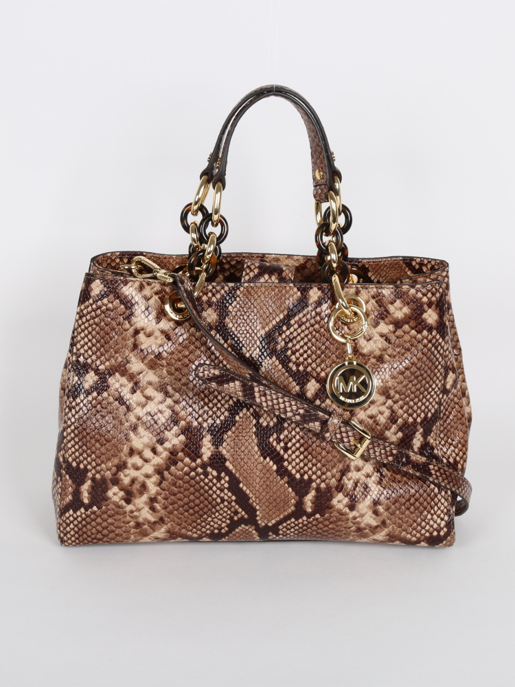 Michael kors python satchel deals