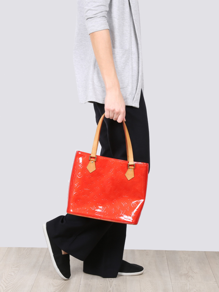 Louis vuitton red vernis bag deals