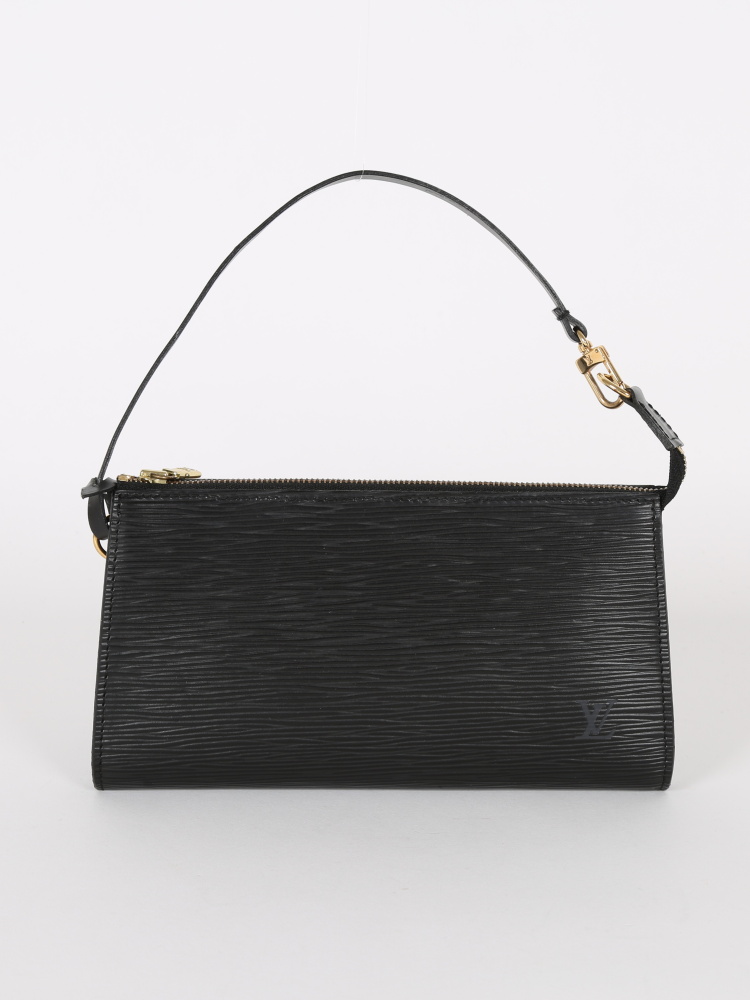 Louis vuitton pochette black epi leather deals