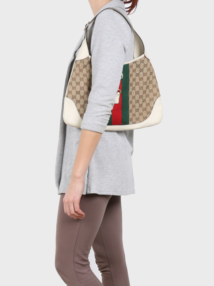 Gucci Jackie GG Canvas Web Shoulder Bag www.luxurybags