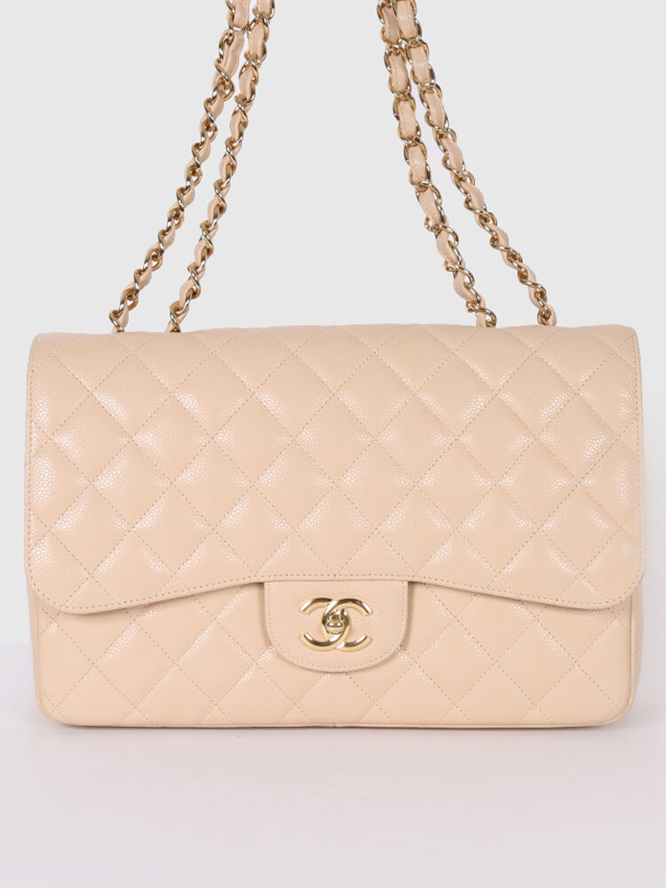 Chanel jumbo single flap caviar best sale
