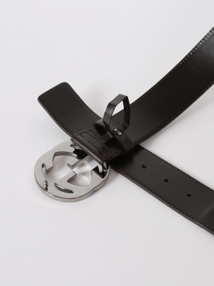 Gucci Guccissima Leather Black Belt 90 www.luxurybags
