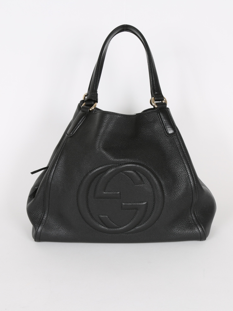 Gucci Soho Shoulder Medium Black Bag www.luxurybags
