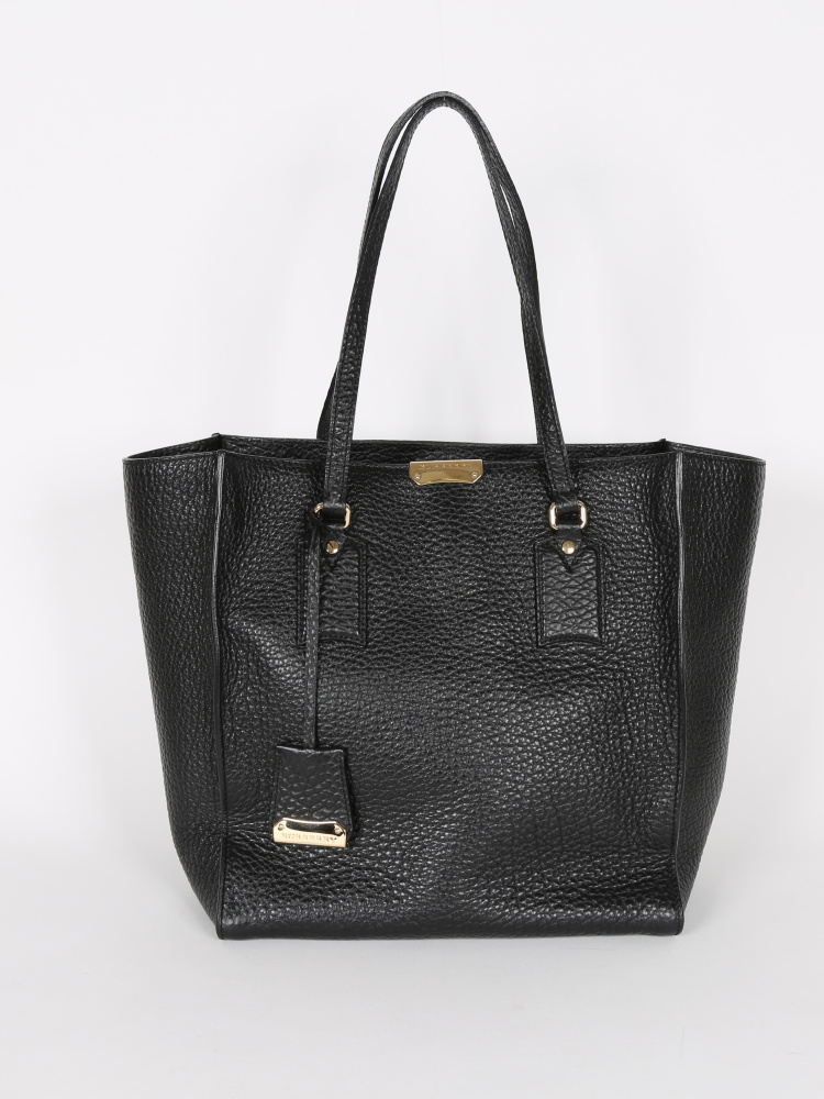 Black burberry tote online