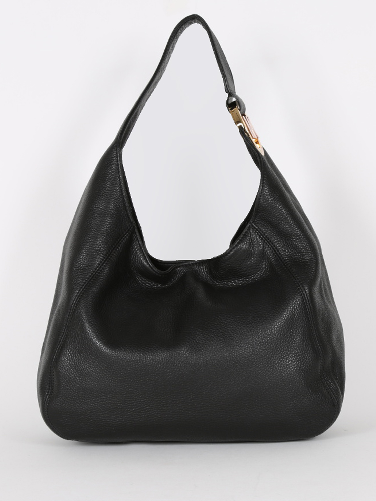 Michael Kors Fulton Large Black Leather Hobo Bag www.luxurybags