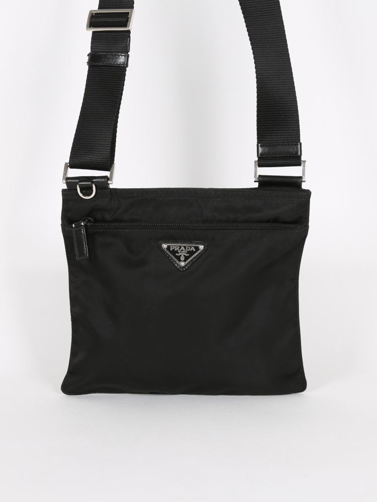 Prada Tessuto Nylon Small Messenger Nero www.luxurybags