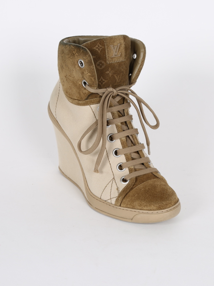 Wedge canvas sneakers hotsell