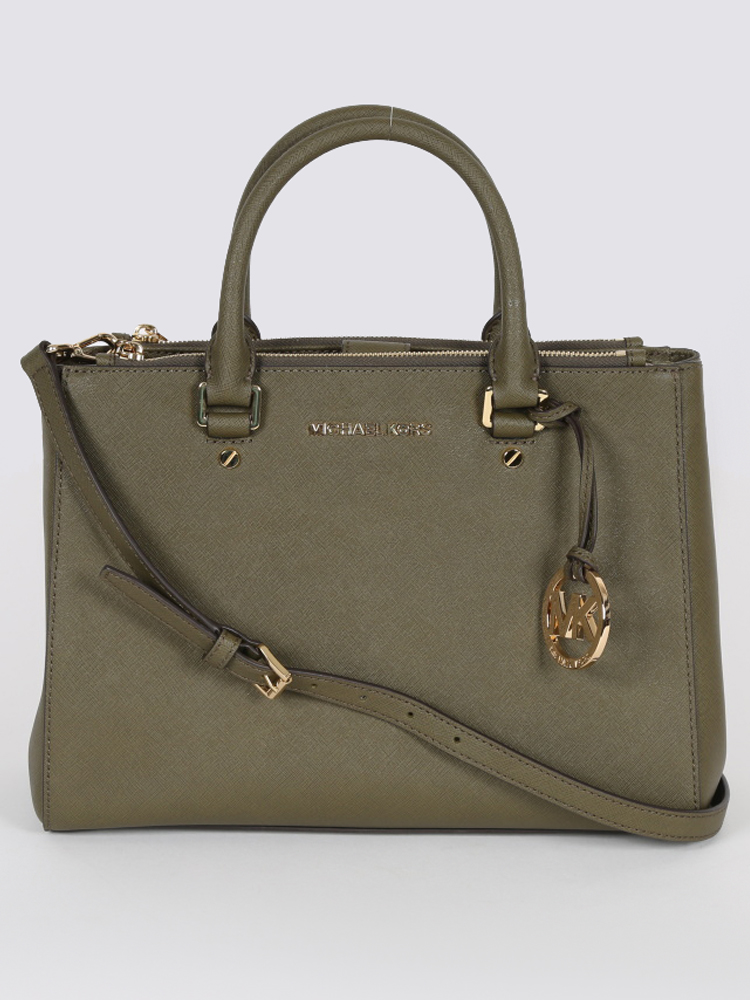 Michael Kors Sutton Large Saffiano Leather Khaki www.luxurybags