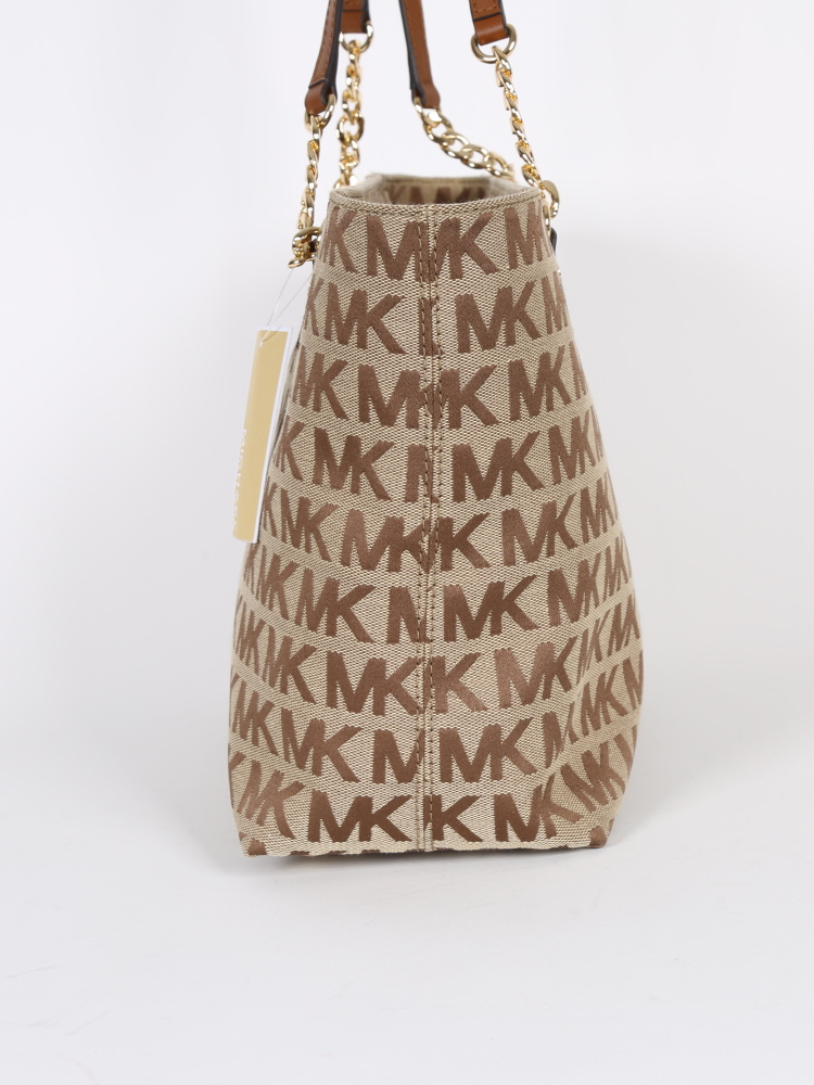 Michael Kors Casual Style Canvas Chain Elegant Style Logo Shoulder Bags  (32H1GT9C1B, 32H1GT9C1V)