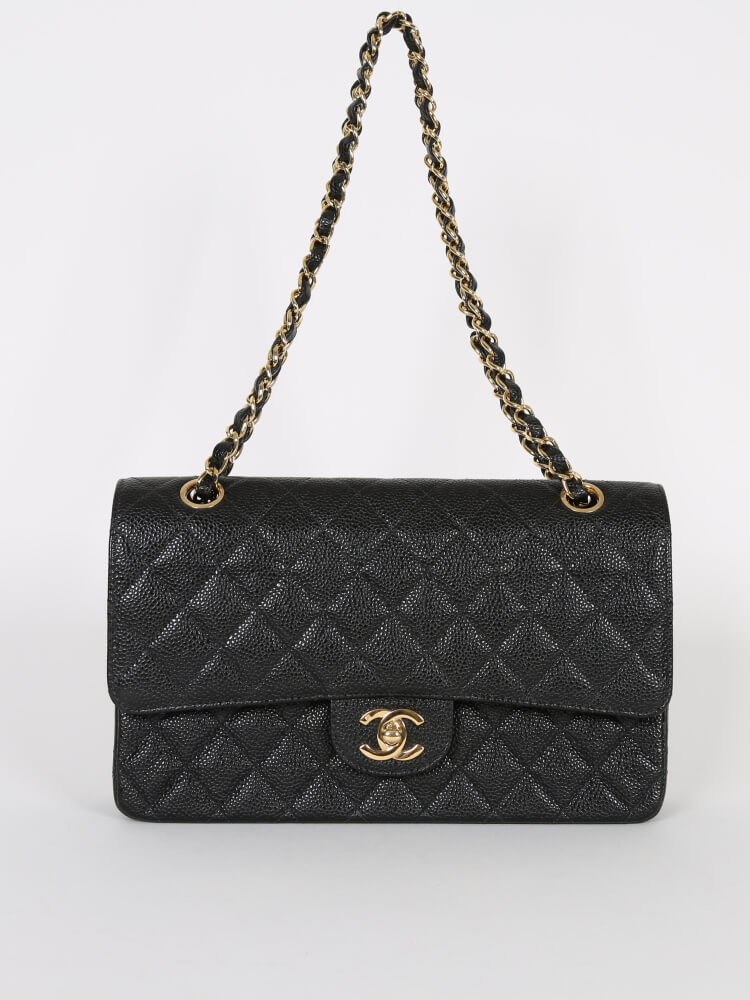 Chanel medium black caviar online