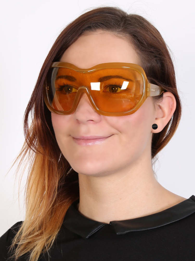 Prada Yellow Mask Sunglasses www.luxurybags