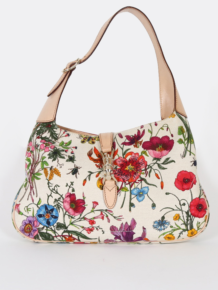 Gucci Jackie O Floral Canvas www.luxurybags