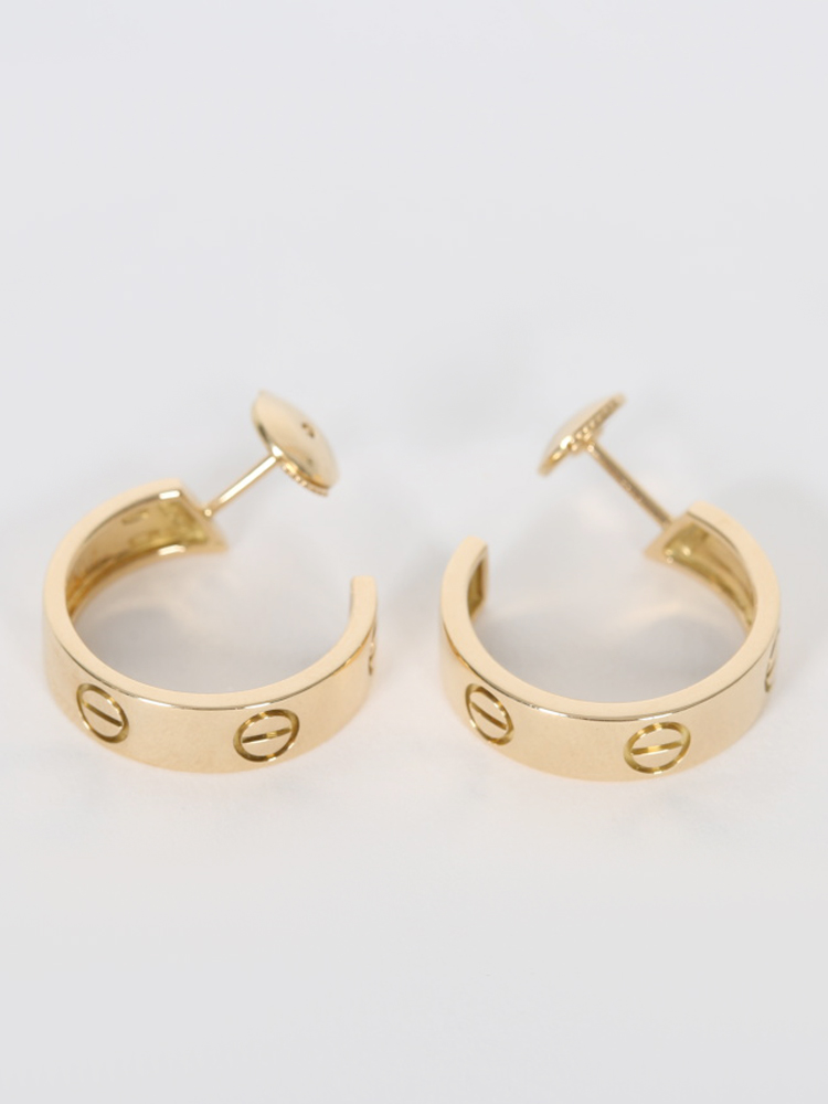 Love earrings yellow gold hotsell