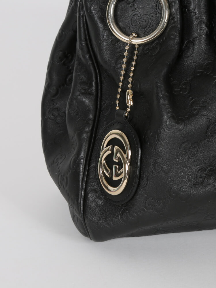 Gucci black saddle bag hotsell