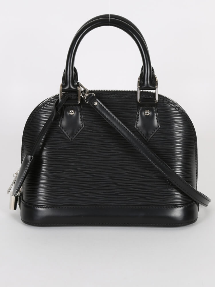 louis black purse leather