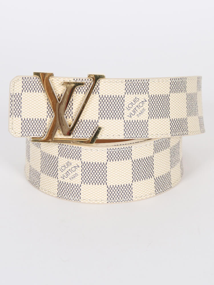 Louis Vuitton - LV Initiales Damier Azur Canvas Belt 80