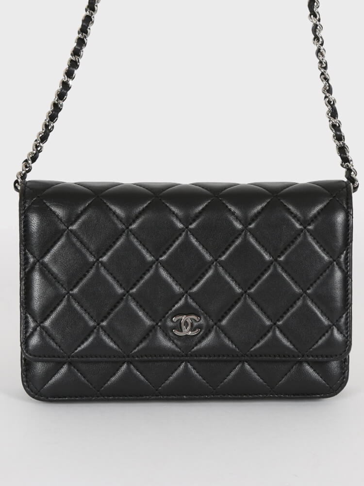 Chanel wallet on chain black hotsell