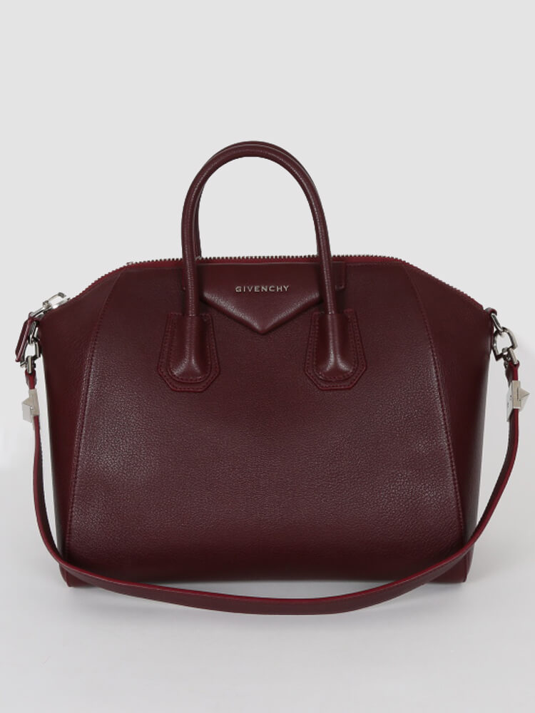 Givenchy Antigona Medium Goatskin Burgundy www.luxurybags