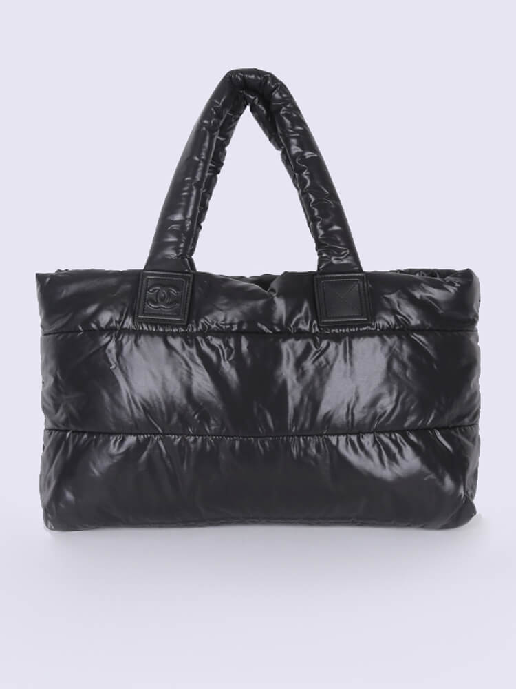 Chanel Coco Cocoon Reversible Tote Bag Black Burgundy www.luxurybags