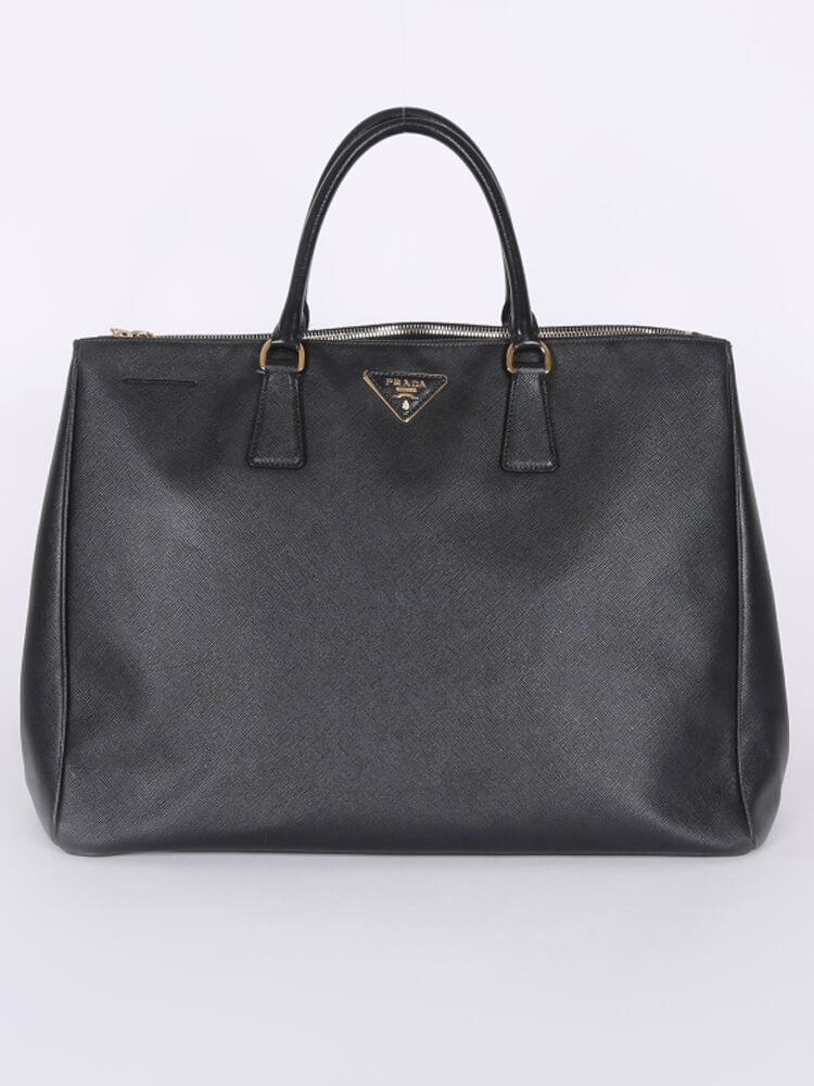 Prada Galleria Extra Large Saffiano Double Zip Tote Nero www.luxurybags