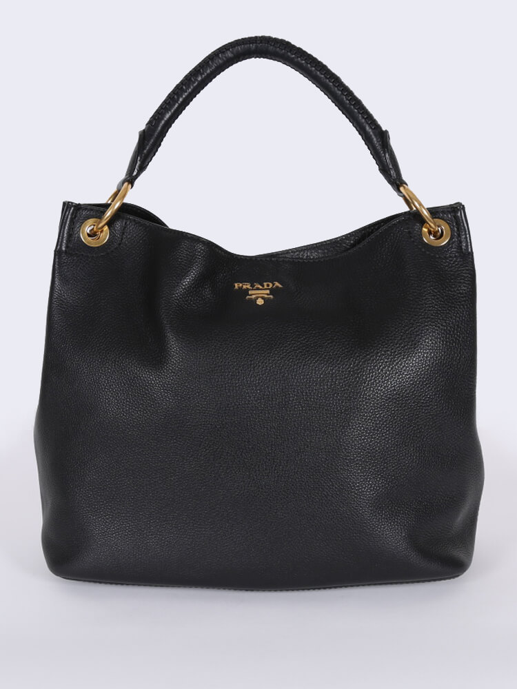 Black prada hobo bag shop