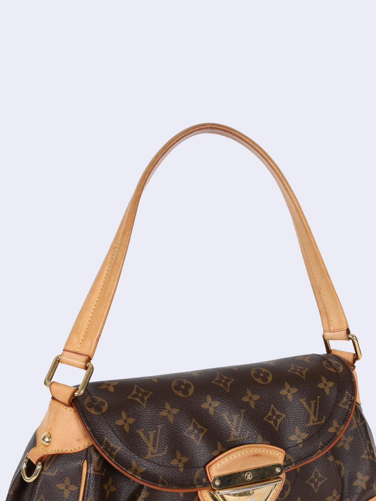 Louis Vuitton Brown Monogram Beverly MM Leather Cloth ref.922066