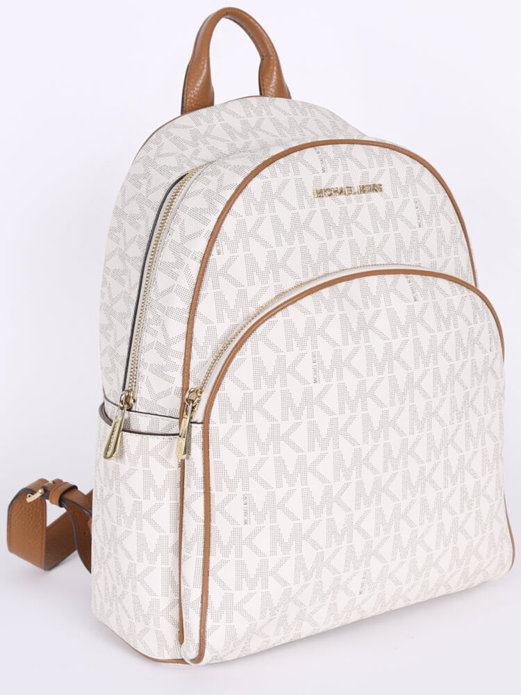 Michael Kors Abbey Large MK Signature Backpack Vanilla www