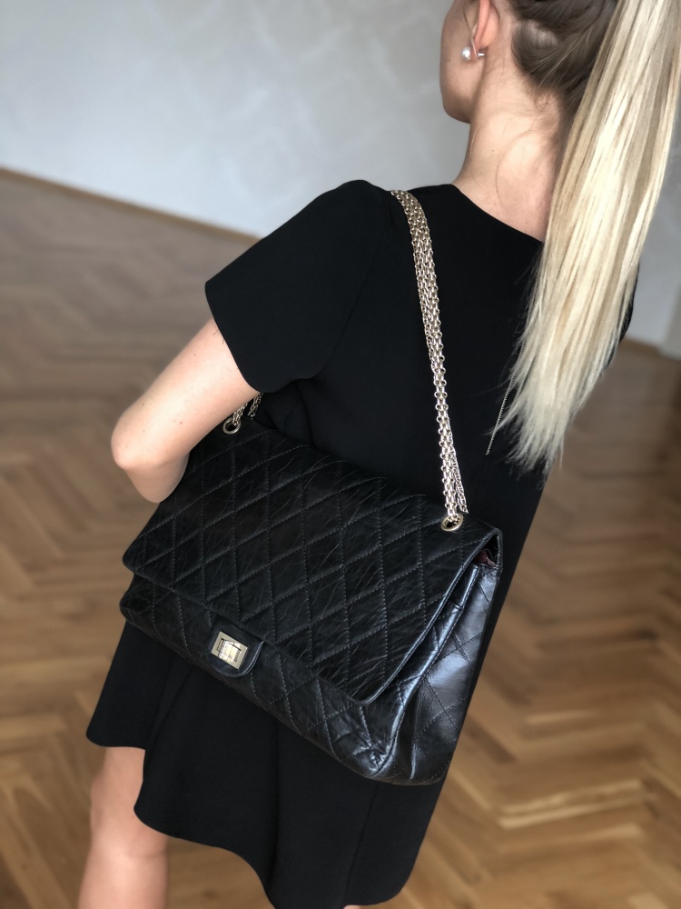 Chanel - Reissue 2.55 228 Flap Bag Quilted Calfskin Noir