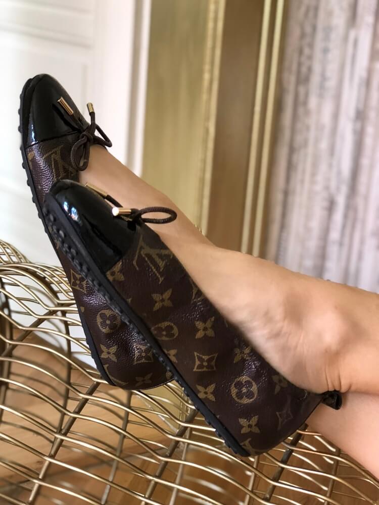 Louis Vuitton - Flirty Monogram Canvas Patent Ballerinas Noir 39