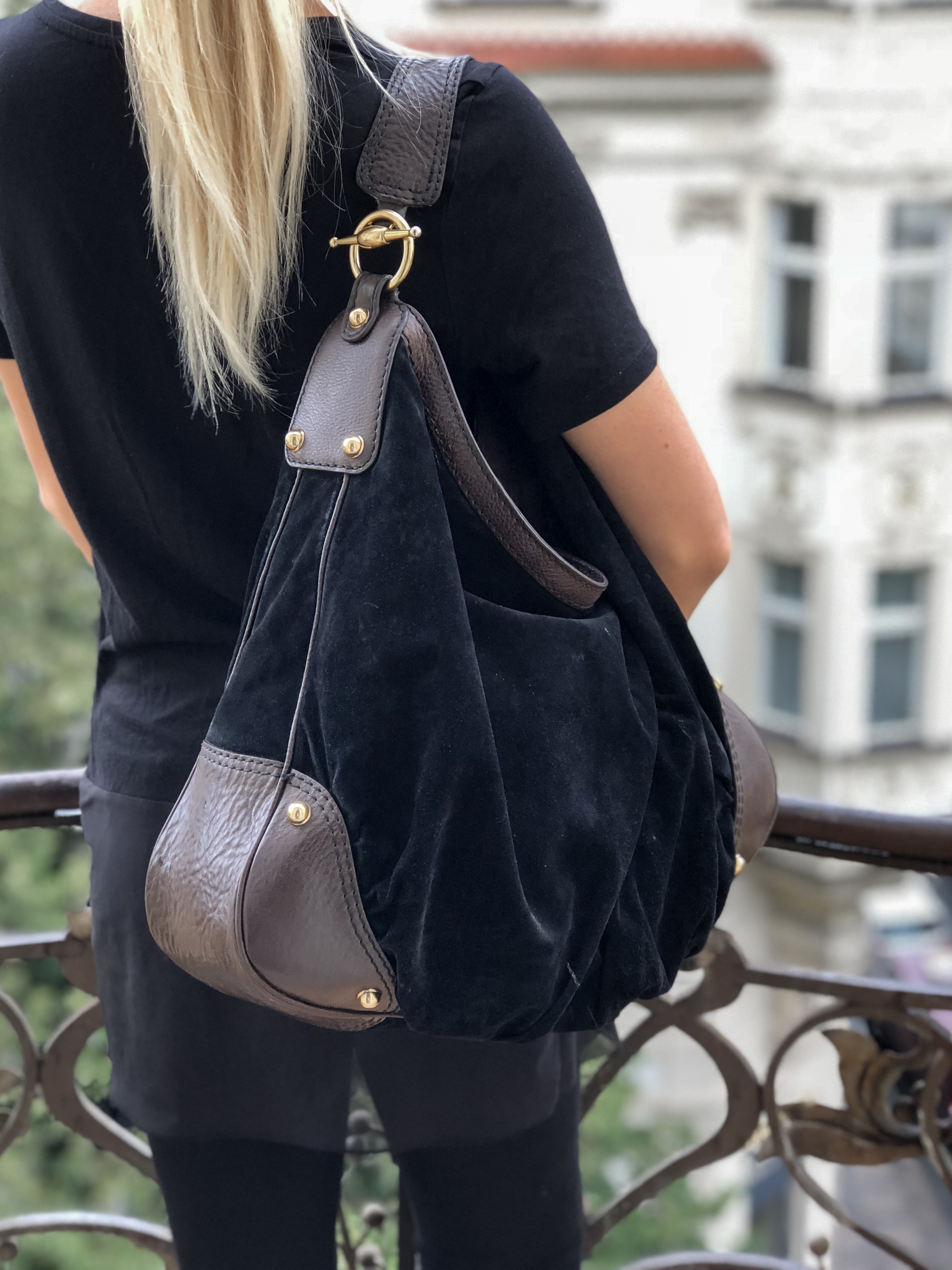 Large suede bag clearance