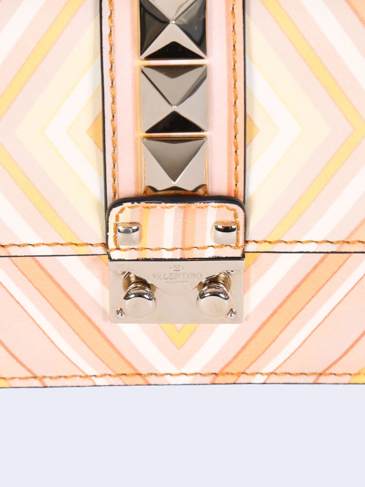 Valentino Rockstud Calfskin Mini Native Couture Chain Crossbody www.luxurybags