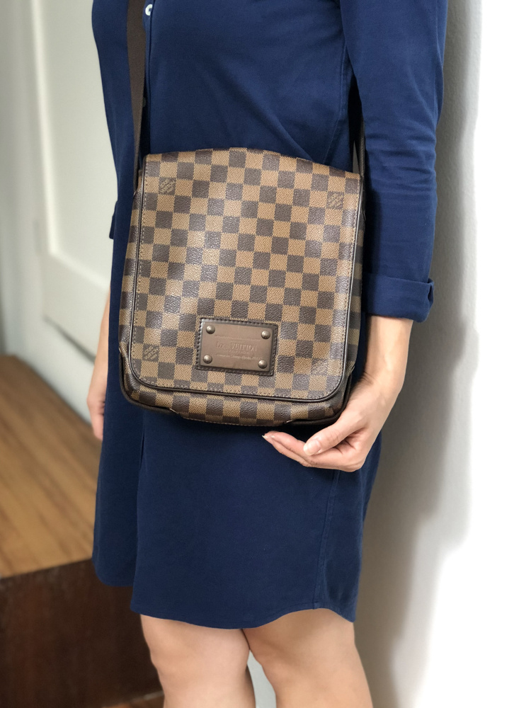 LOUIS VUITTON Damier Ebene Brooklyn PM 591436