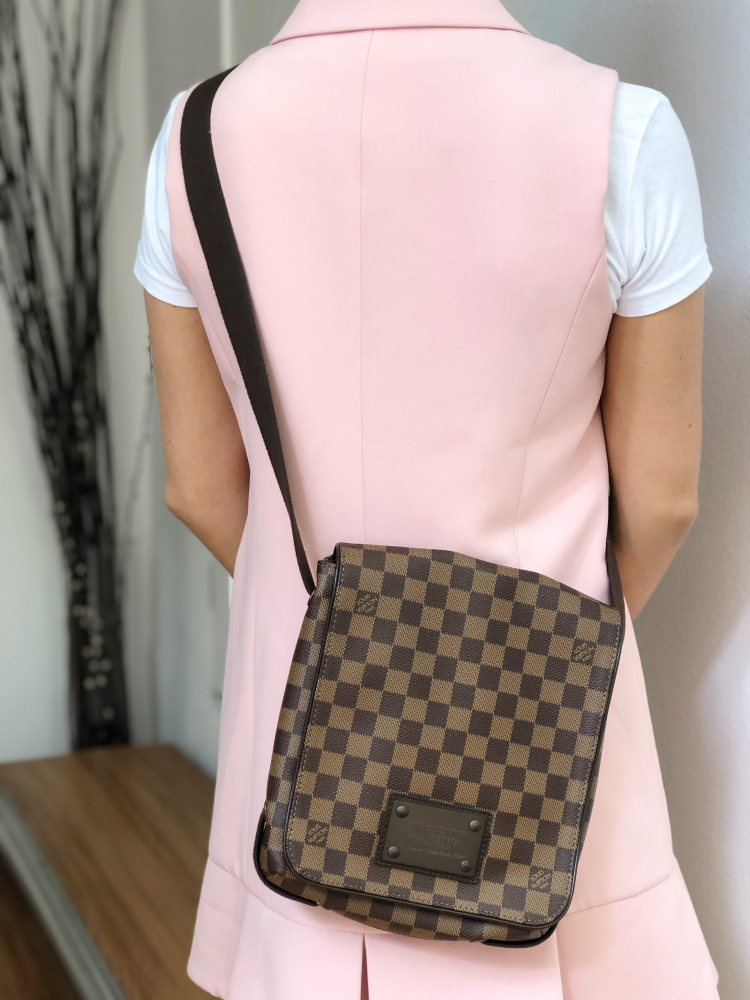 LOUIS VUITTON Damier Ebene Brooklyn PM 591436