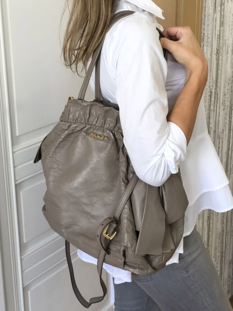 Prada Nappa Antique Juta Bow Satchel www.luxurybags