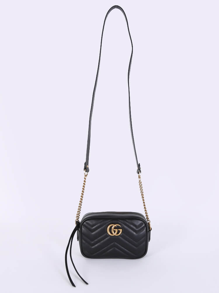 Small gg marmont 2.0 matelassé leather top handle bag best sale