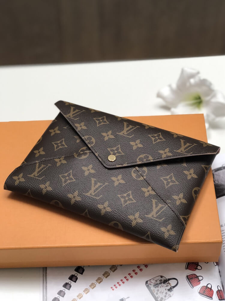 Louis Vuitton Legacy Chain Clutch Monogram Canvas Brown 7890665