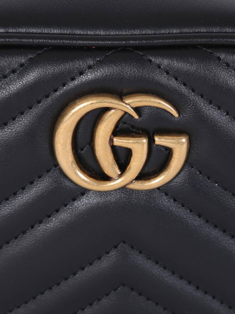 Gucci calfskin matelasse mini gg marmont bag black hotsell