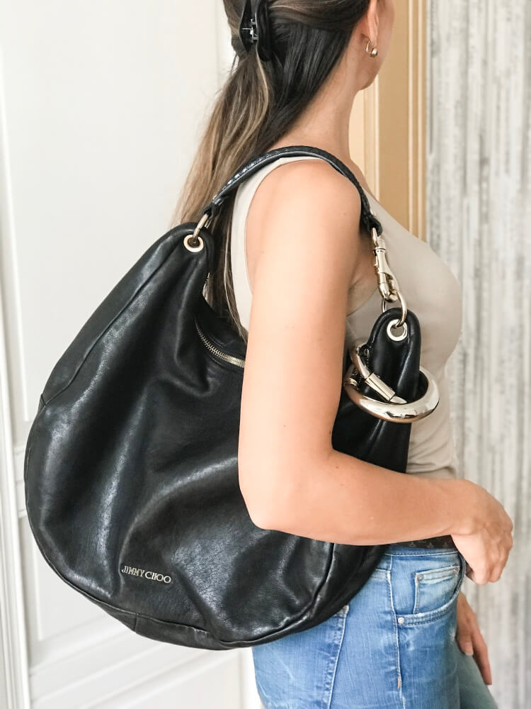 Jimmy choo leather bag 2025