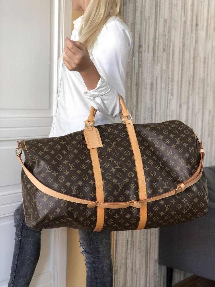 Louis Vuitton Monogram Canvas Keepall Bandouliere 60 QJB0KX4J0B107