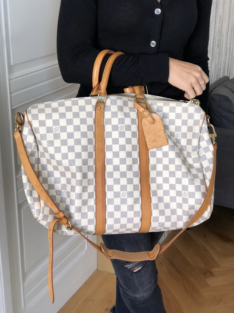 LOUIS VUITTON Damier Azur Keepall Bandouliere 45 1303577