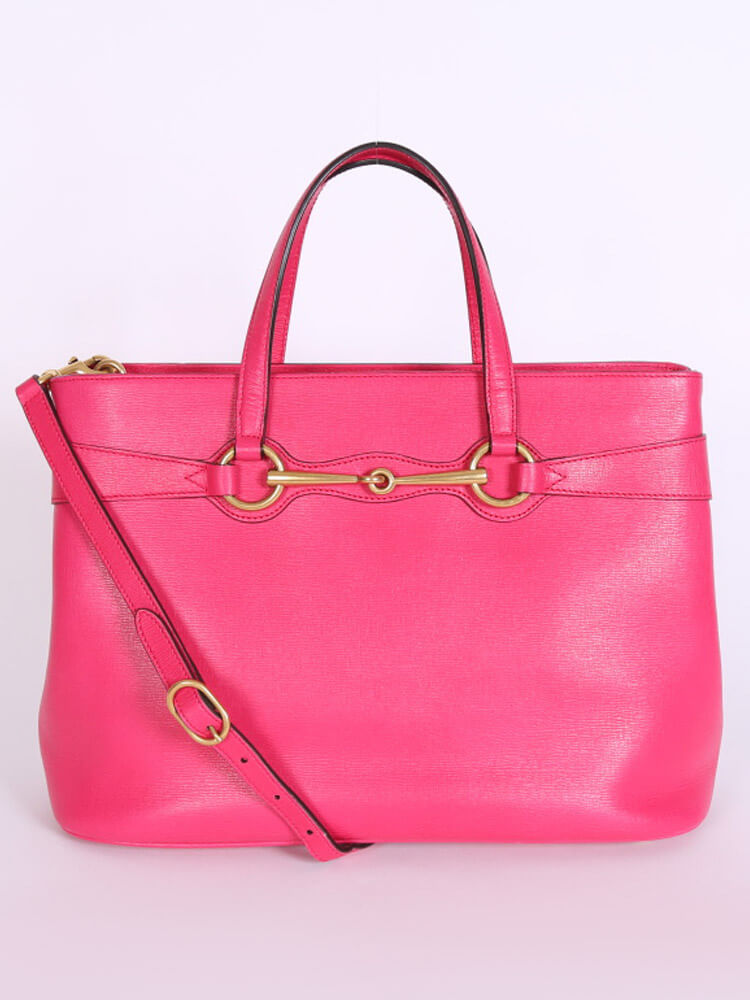 Gucci Bright Bit Medium Leather Bag Freesia Pink www.luxurybags