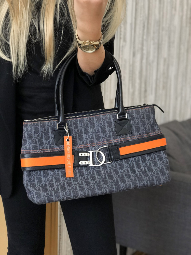 Dior Remove Before Flight Denim Shoulder Bag Blue www.luxurybags