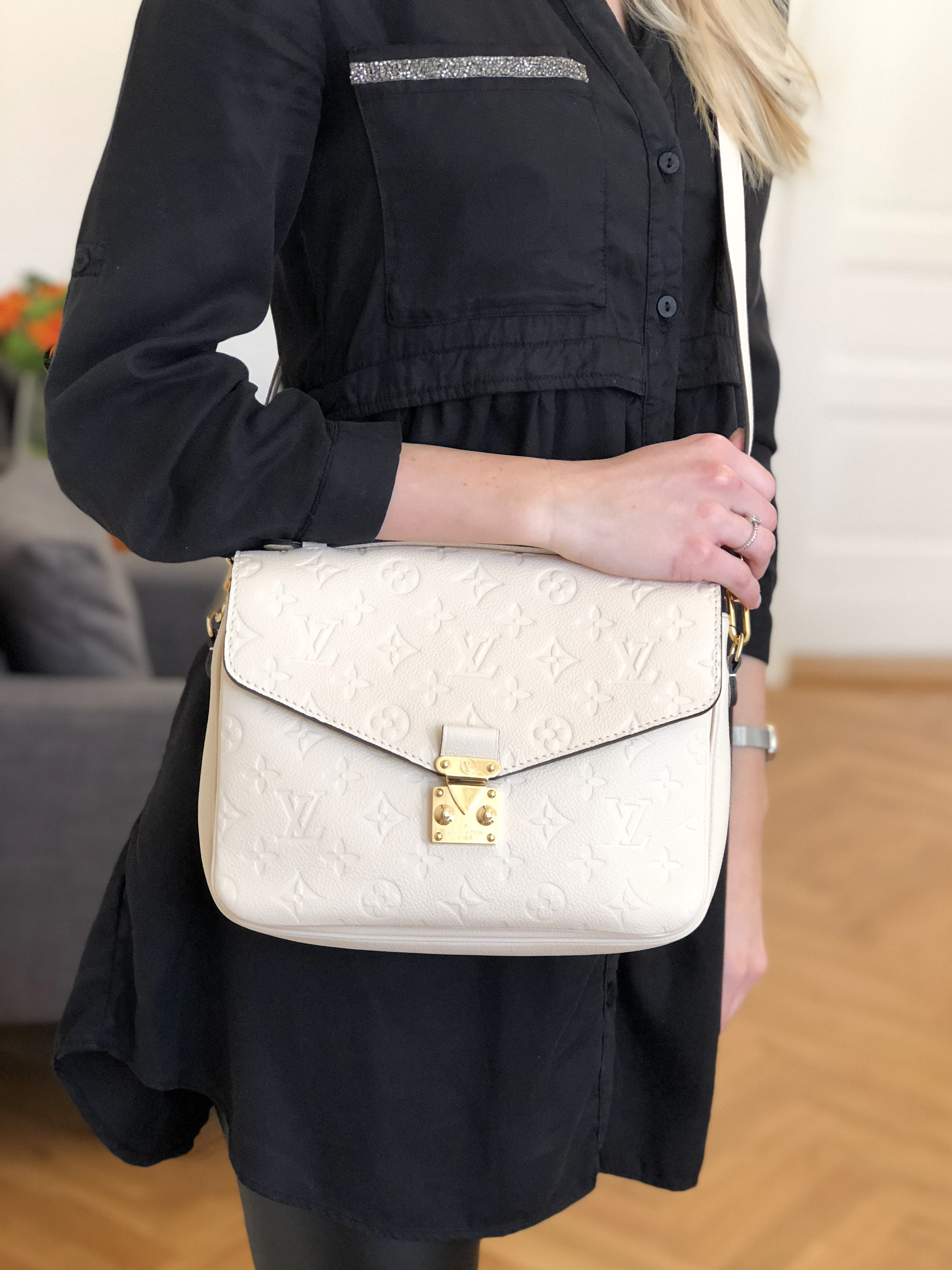 Louis Vuitton Pochette Metis Monogram Empreinte Creme www.luxurybags