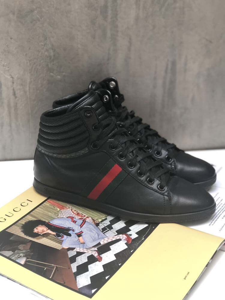 Black gucci shoes high top outlet