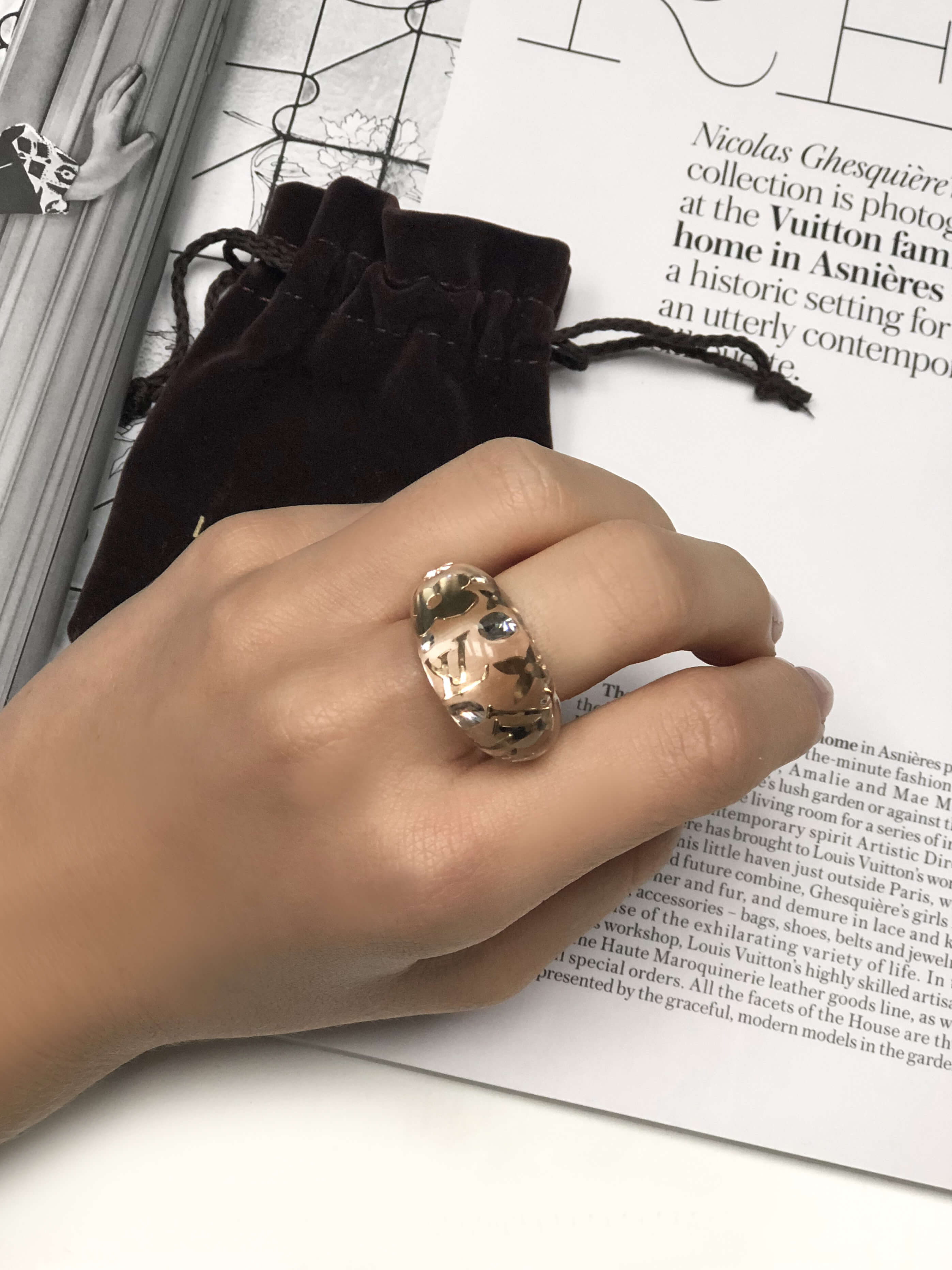 Louis Vuitton Monogram Inclusion Ring